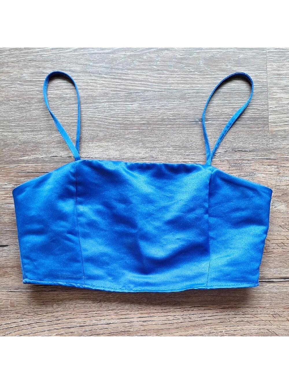 Zara Royal Blue Crop Top Size Small
